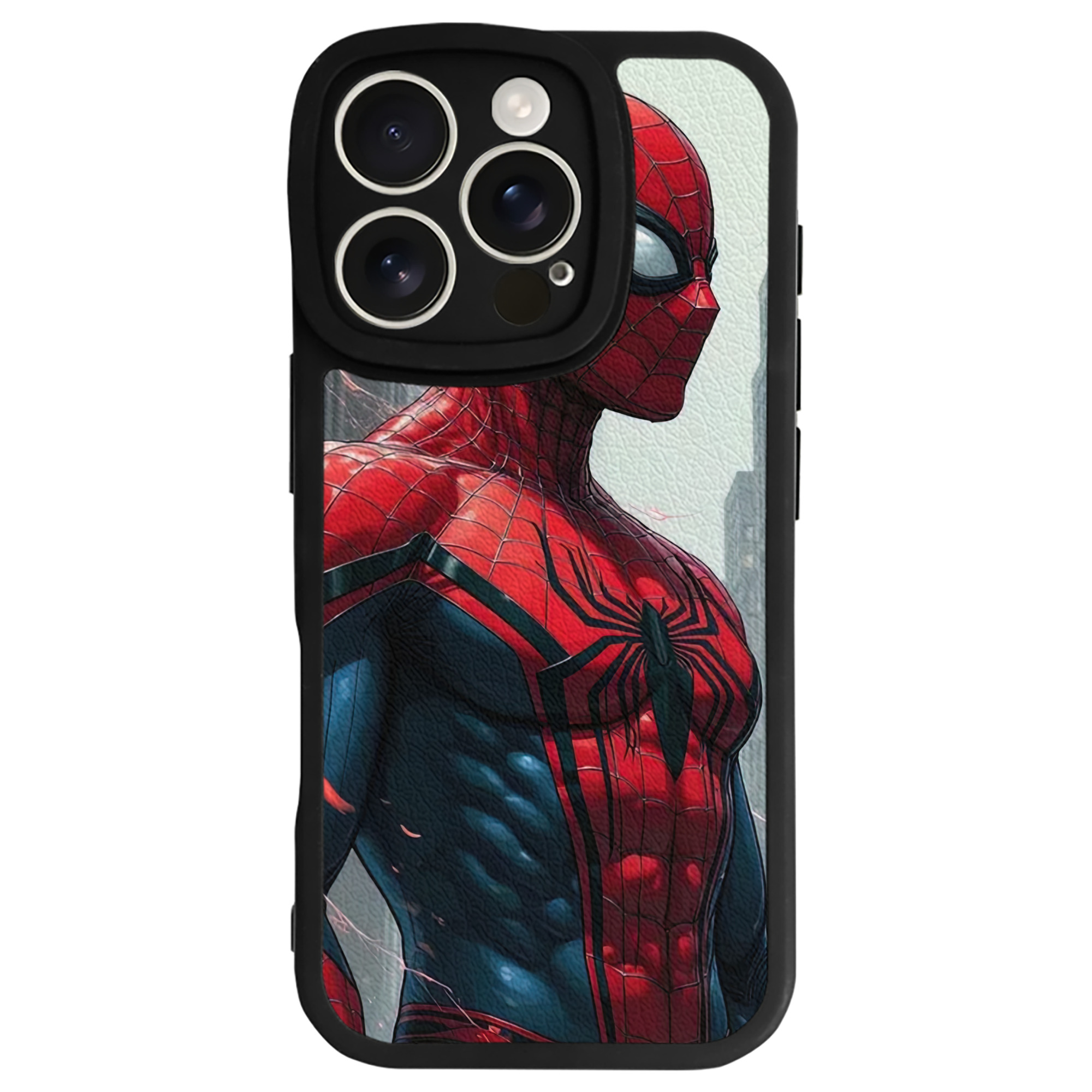 Spider Man スパイダーマン 【iPhone 16シリーズ対応】シリコンスマホケース（レザー調） 材質：シリコン
